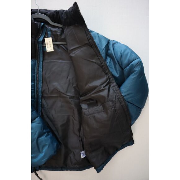 Aeropostale 3083 Men's Sz M Teal/Black Colorblock Heavyweight Puffer Jacket - Picture 9 of 13
